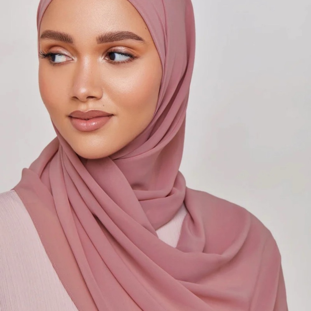 Veiled Collection dusty rose chiffon LITE